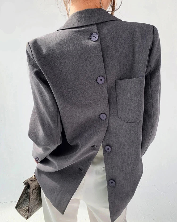 Blazer Luce gris femme, une pièce Old Money raffinée et sophistiquée.