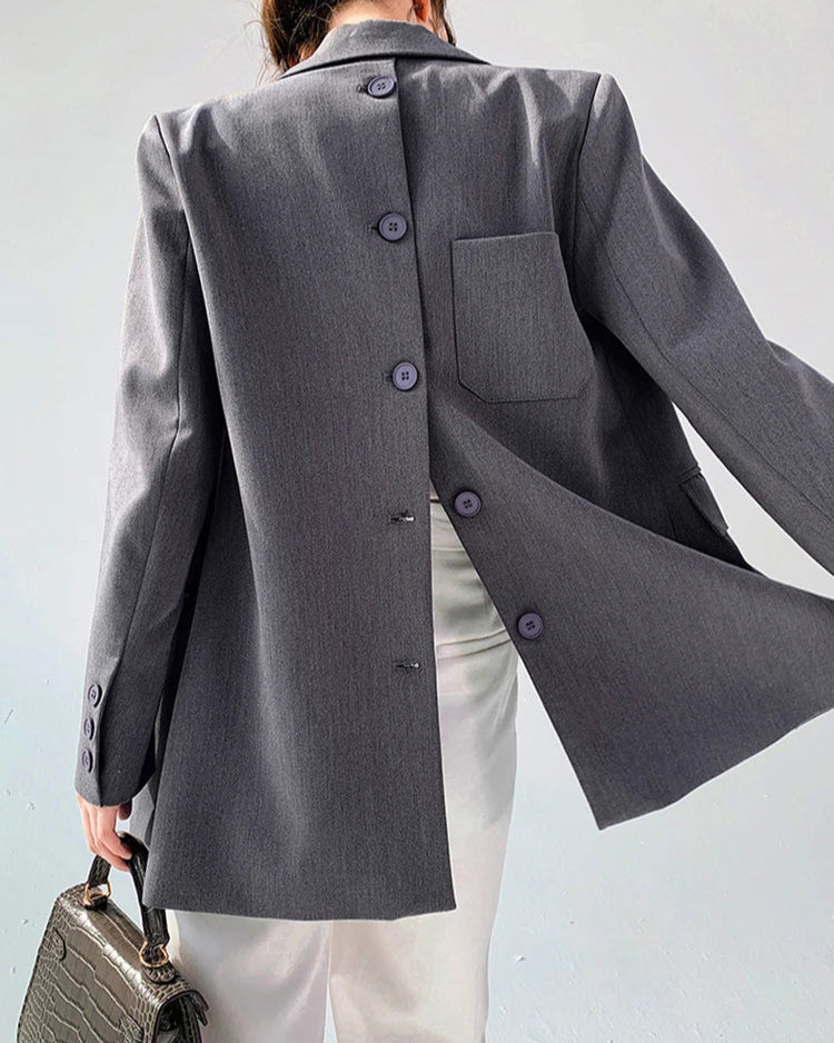 Blazer Luce gris femme, un blazer intemporel inspiré du style Old Money.