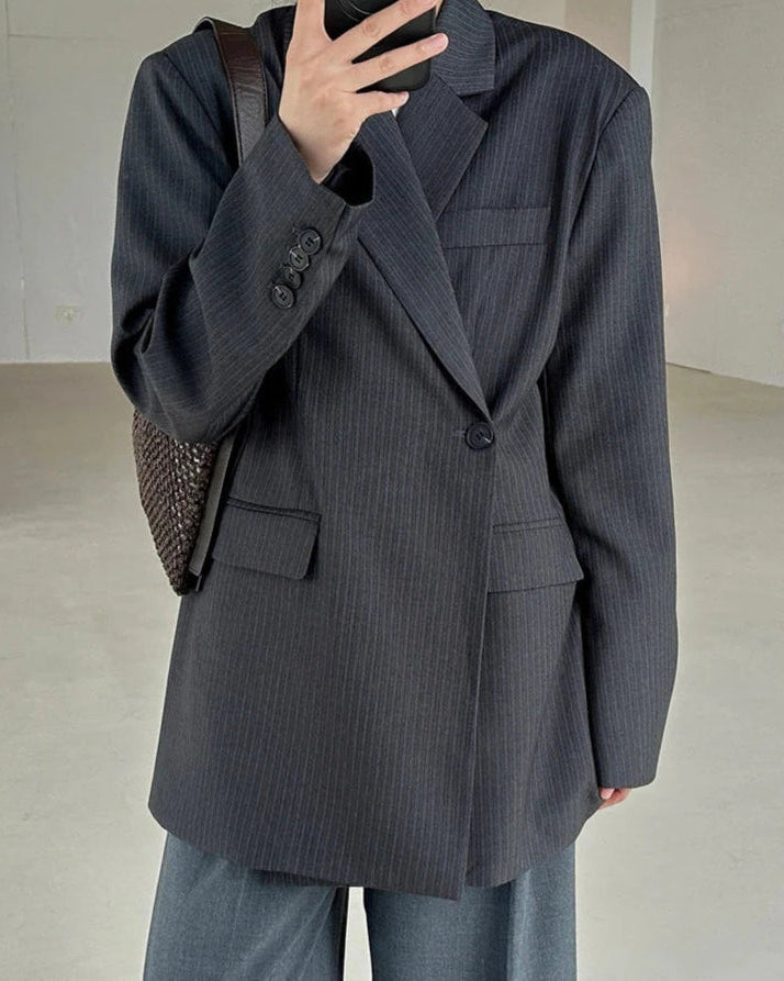 Blazer Marcelle gris femme, un choix sophistiqué pour des looks élégants.