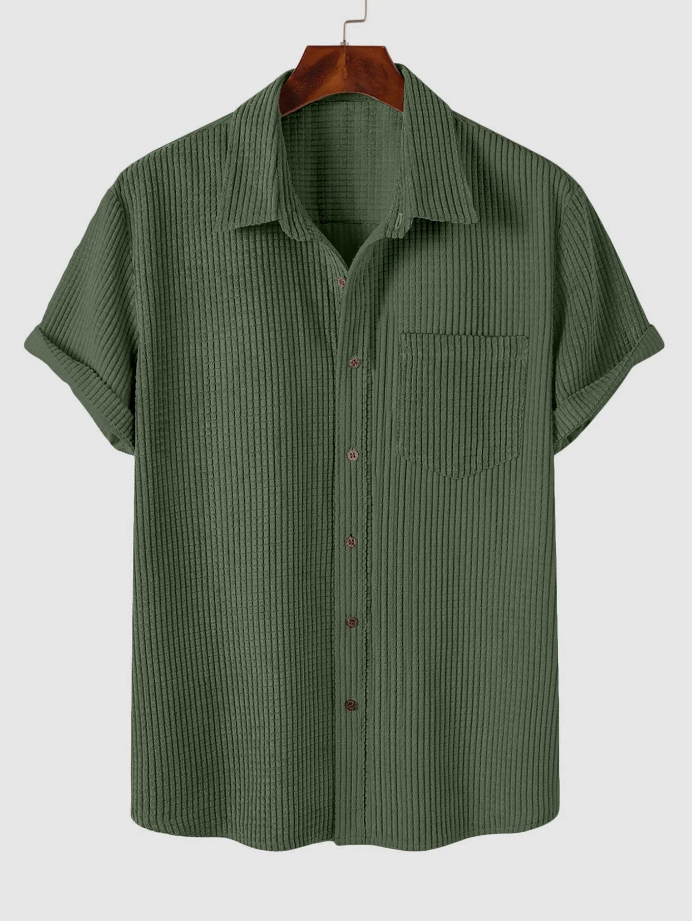 Chemise verte pour homme, look Old Money, printemps été.