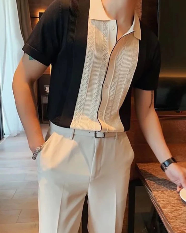 Chemise Mathis homme, couleur noir, fibre de coton respirante, coupe élégante.