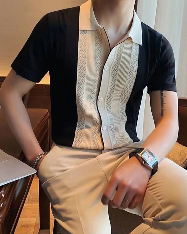 Chemise Mathis homme, noir, idéale pour un look décontracté et élégant.
