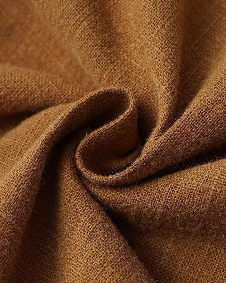 Pantalon Old Money homme café, taille élastique et coupe fluide.