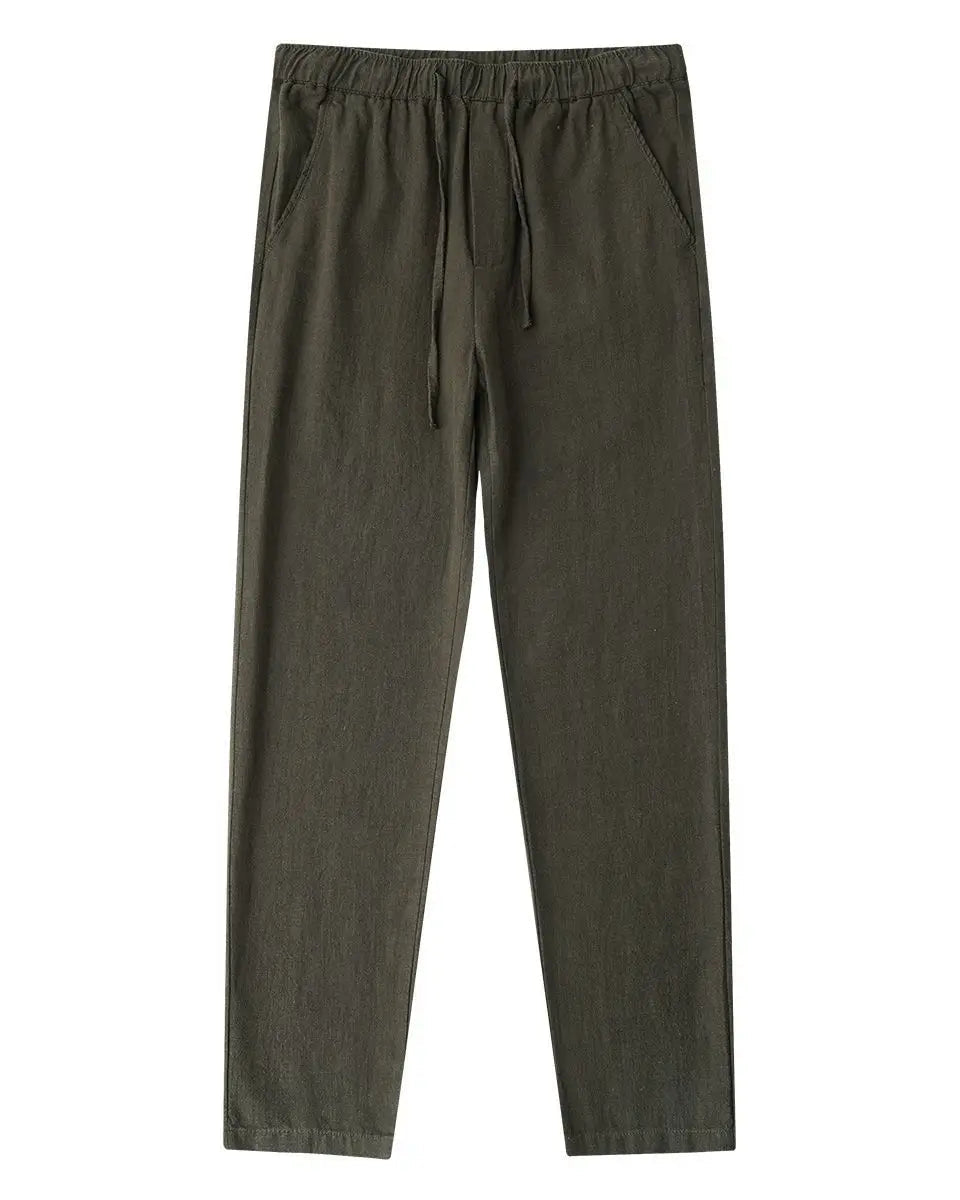 Pantalon gris foncé homme, coupe droite, élégance discrète.