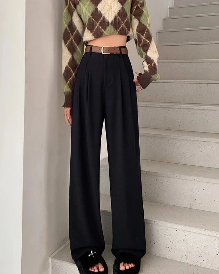 Pantalon Garance femme, noir, coupe élégante, matière de qualité non extensible.