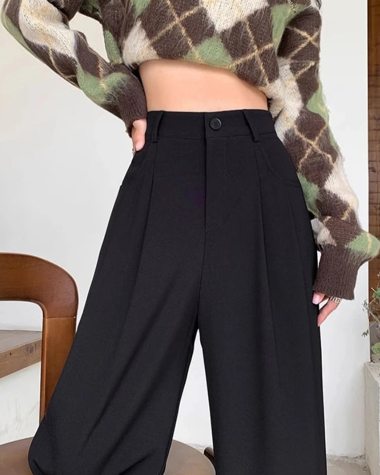 Pantalon Garance femme, couleur noir, tissu non extensible, coupe chic.