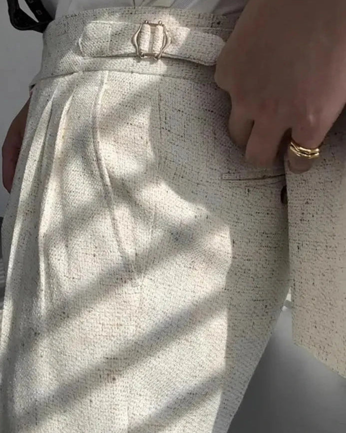 Pantalon Marceau homme, coupe ajustée et finition soignée en laine.