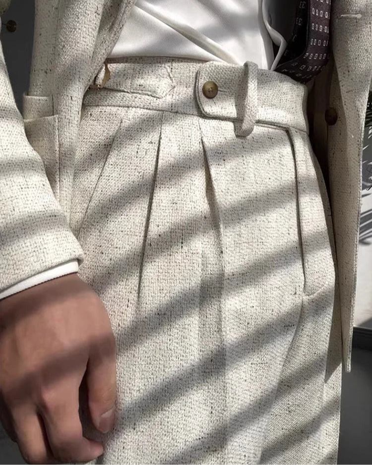 Pantalon Marceau pour homme, laine de qualité avec braguette zippée.
