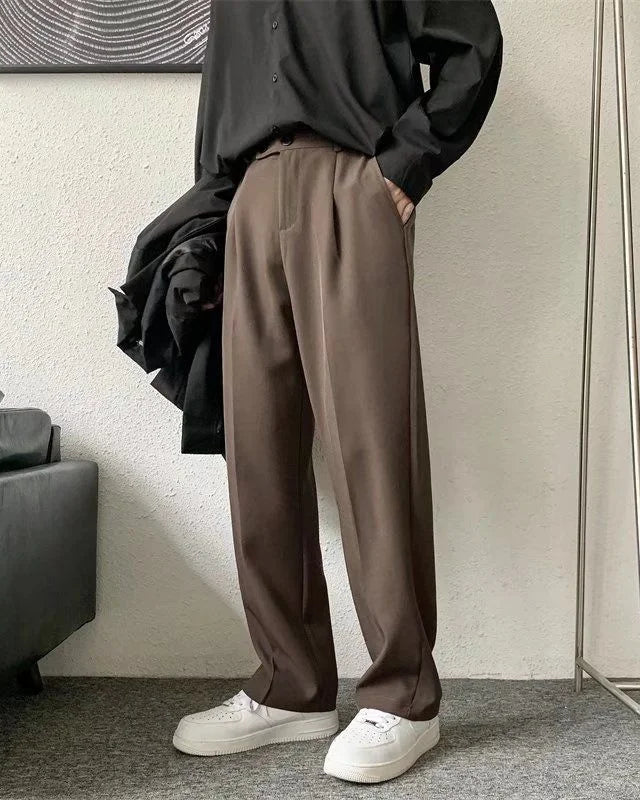 Pantalon Paul marron pour homme, fabriqué en fibre de coton, parfait pour un look raffiné Old Money.