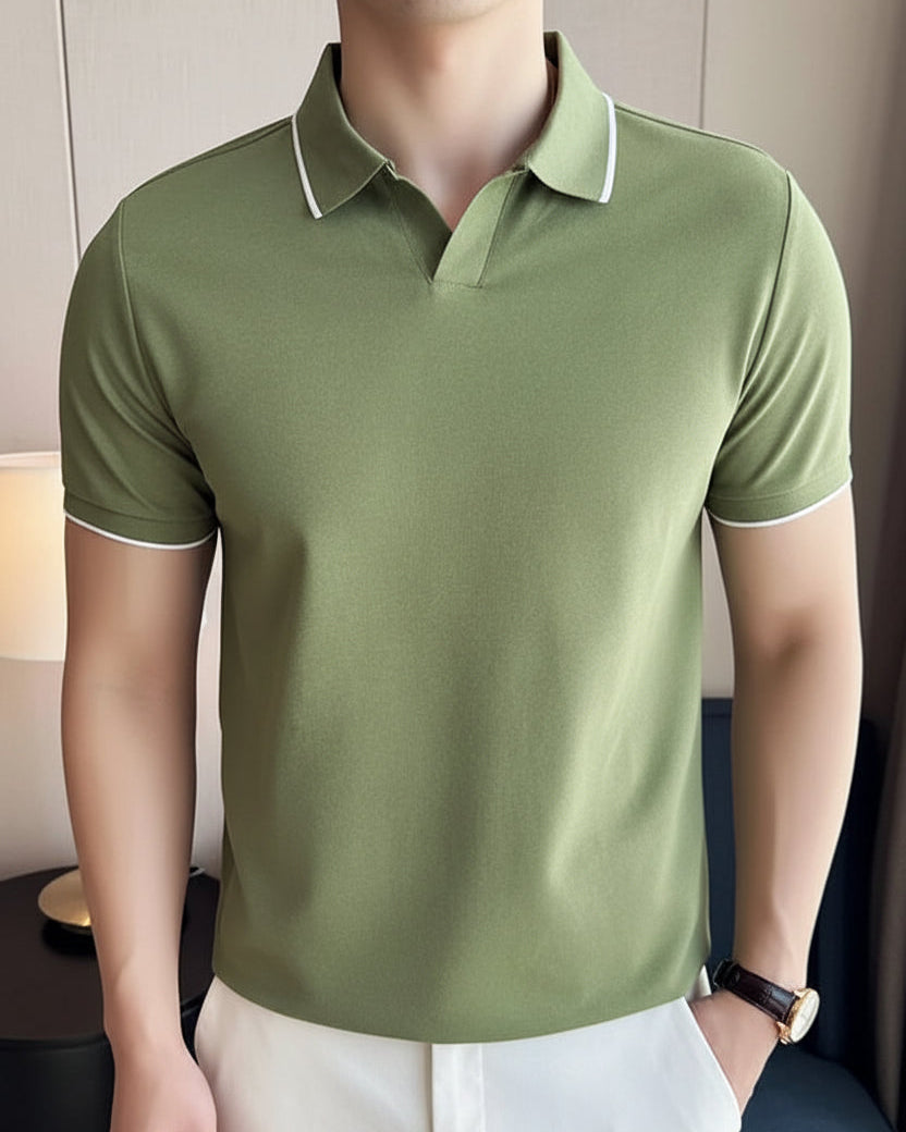 Polo Anas homme, vert, une touche de distinction et de modernité.