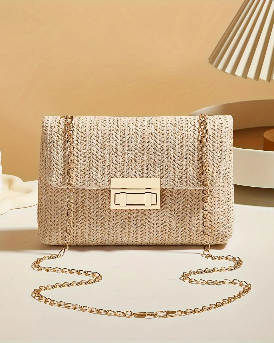 Sac Manon beige, look chic et naturel avec design tressé sophistiqué.