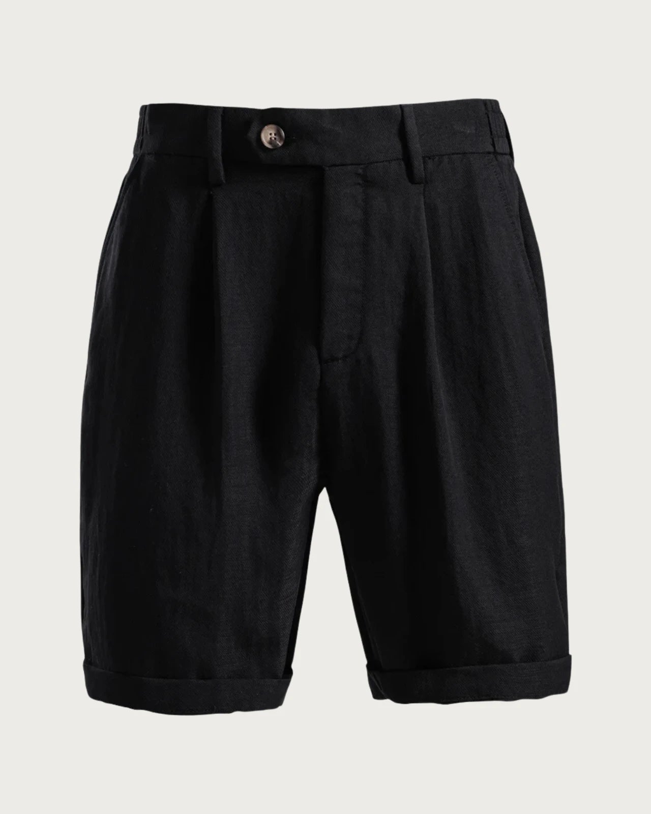 Short Adam homme noir, style minimaliste et sophistiqué pour un look élégant en été.