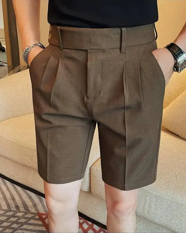 Short Blaise homme, café, inspiration costume, chic et sophistiqué.