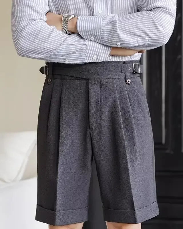 Short Edgar homme, noir, coupe cinq points raffinée et style italien.