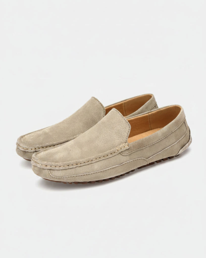 Mocassins kaki pour homme, semelle EVA, chic décontracté.