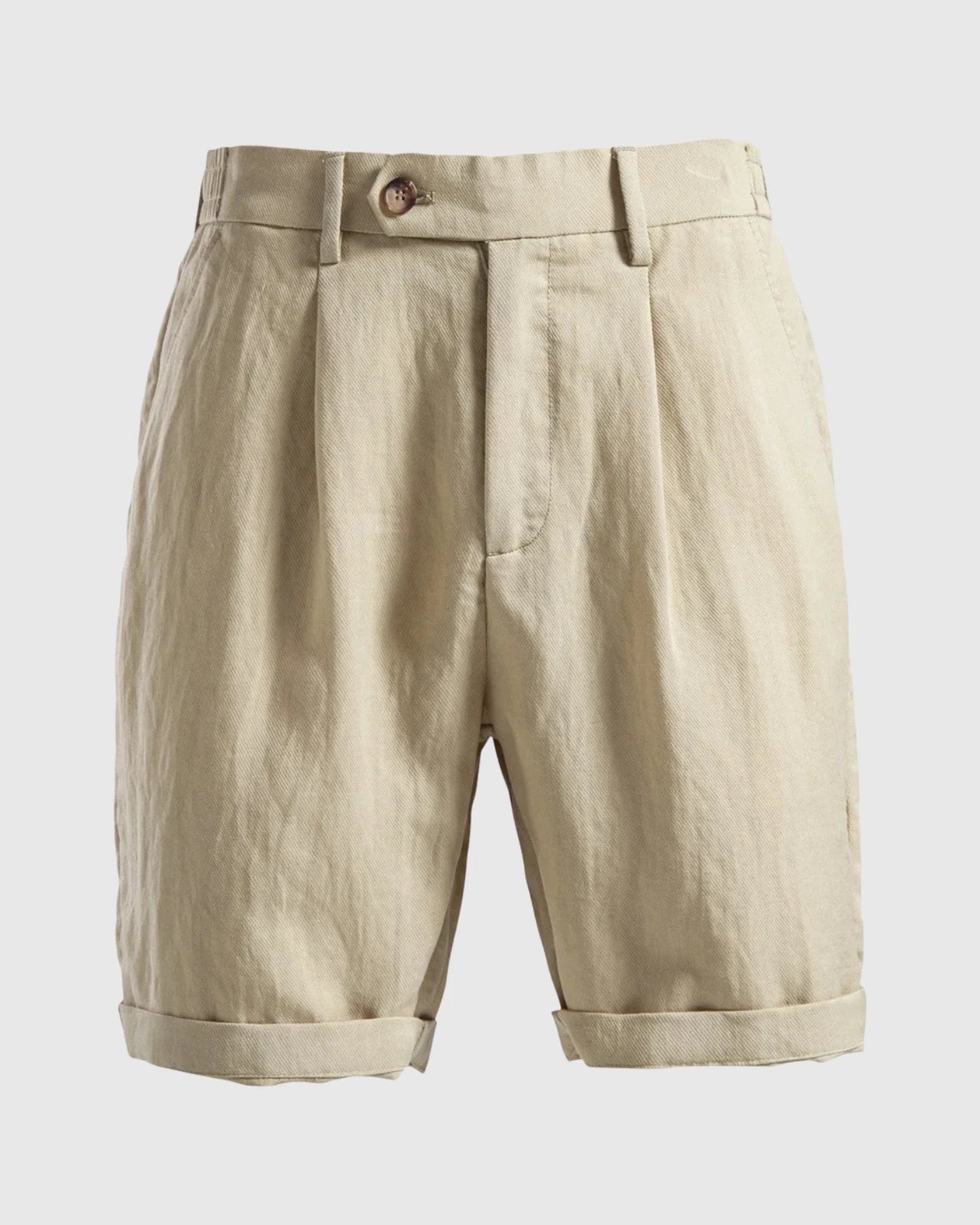 Short Adam homme kaki, style Old Money, élégant et léger pour une tenue estivale raffinée.